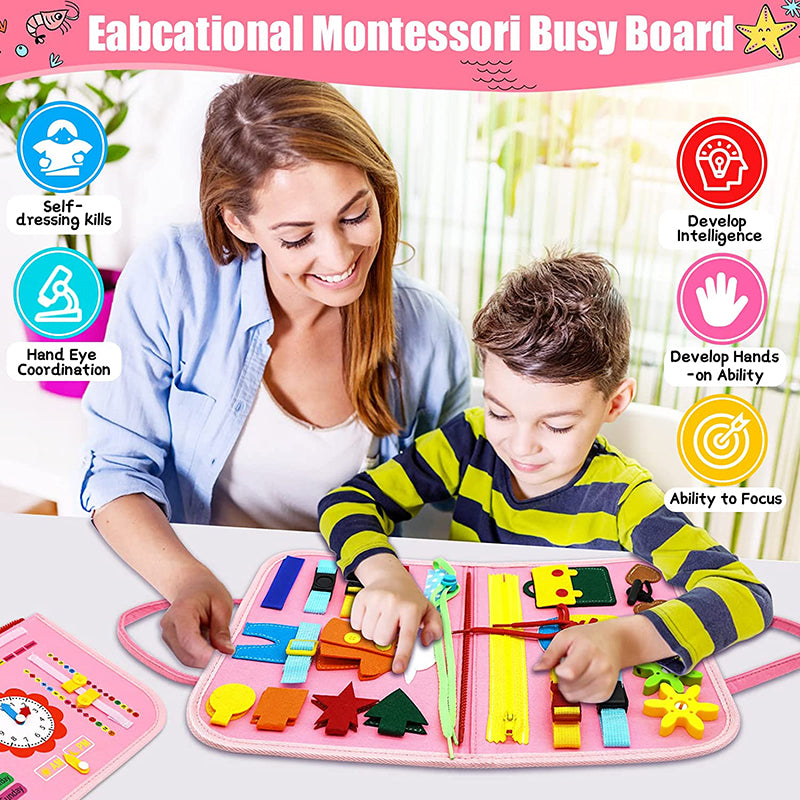 Busy Board Montessori Toys for Toddler